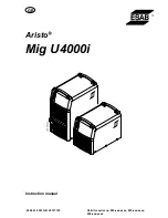 ESAB Aristo Mig U4000i Instruction Manual preview