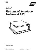 Предварительный просмотр 1 страницы ESAB Aristo Retrofit I/O Interface Universal 255 Instruction Manual