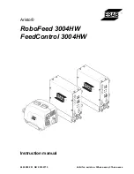 ESAB Aristo RoboFeed 3004HW Instruction Manual предпросмотр