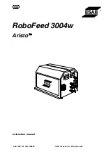 ESAB Aristo RoboFeed 3004w Instruction Manual предпросмотр