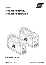 ESAB Aristo Robust Feed Pulse Instruction Manual предпросмотр