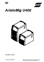 ESAB AristoMig U400 Instruction Manual предпросмотр