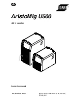 Предварительный просмотр 1 страницы ESAB AristoMig U500 Instruction Manual