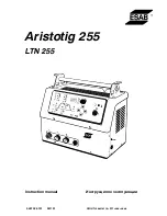 Предварительный просмотр 1 страницы ESAB Aristotig 255 LTN 255 Instruction Manual