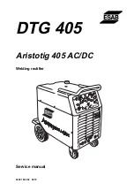 Предварительный просмотр 1 страницы ESAB Aristotig 405 AC/DC Service Manual