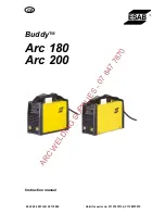 Предварительный просмотр 1 страницы ESAB Buddy Arc 180 Instruction Manual