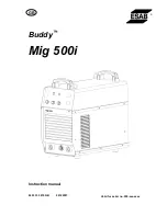 Предварительный просмотр 1 страницы ESAB Buddy Mig 500i Instruction Manual