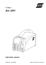 ESAB Caddy Arc 251i Instruction Manual предпросмотр