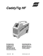 Предварительный просмотр 1 страницы ESAB CaddyTig HF Instruction Manual