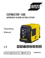 ESAB CUTMASTER A40 Operating Manual предпросмотр