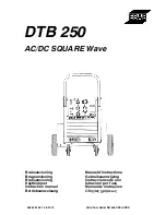 ESAB DTB 250 Instruction Manual предпросмотр