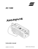 ESAB EC 1000 Instruction Manual предпросмотр