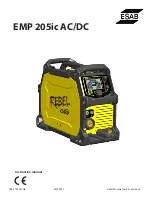 Предварительный просмотр 1 страницы ESAB EMP 205ic AC/DC Instruction Manual