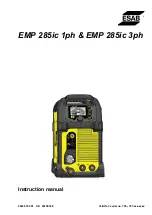 ESAB EMP 285ic 1ph Instruction Manual предпросмотр