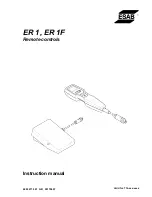 ESAB ER 1 Instruction Manual preview