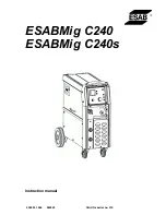 ESAB ESABMig C240 Instruction Manual предпросмотр