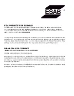 Предварительный просмотр 2 страницы ESAB ET 201i DC Operating Manual