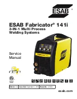 ESAB fabricator 141i Service Manual предпросмотр