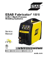 Предварительный просмотр 1 страницы ESAB Fabricator 181i Service Manual