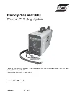 Предварительный просмотр 1 страницы ESAB HandyPlasma 380 Instruction Manual