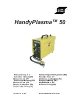 Предварительный просмотр 1 страницы ESAB HandyPlasma 50 Instruction Manual