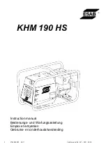 ESAB KHM 190 HS Instruction Manual предпросмотр