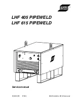 Предварительный просмотр 1 страницы ESAB LHF 405 PIPEWELD Service Manual