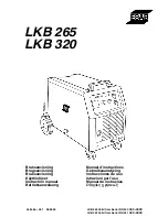 Предварительный просмотр 1 страницы ESAB LKB 265 Instruction Manual