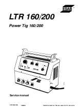 ESAB LTR 160 Service Manual предпросмотр