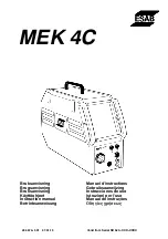 ESAB MEK 4C Instruction Manual предпросмотр