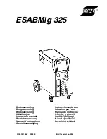 Предварительный просмотр 1 страницы ESAB Mig 325 Instruction Manual