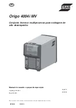 ESAB Mig 4004 iMV User Manual And Spare Parts предпросмотр