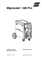 Предварительный просмотр 1 страницы ESAB Migmaster 280 Pro Instruction Manual