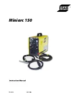 ESAB Miniarc 150 Instruction Manual предпросмотр