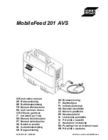 Предварительный просмотр 1 страницы ESAB MobileFeed 201 AVS Instruction Manual