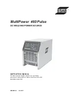 Предварительный просмотр 1 страницы ESAB MultiPower 460 Pulse Instruction Manual