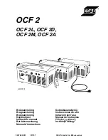 ESAB OCF 2A Instruction Manual предпросмотр