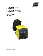 Предварительный просмотр 1 страницы ESAB Origo Feed 30 Instruction Manual