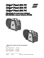 ESAB Origo Feed 304 P2 User Manual And Spare Parts предпросмотр