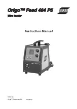 Предварительный просмотр 17 страницы ESAB Origo Feed 484 P5 Instruction Manual