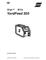 Предварительный просмотр 1 страницы ESAB Origo M13y YardFeed 200 Instruction Manual