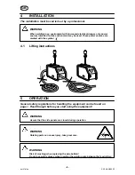 Предварительный просмотр 8 страницы ESAB Origo M13y YardFeed 200 Instruction Manual