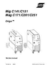 ESAB Origo Mag C171 Service Manual preview