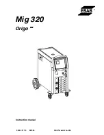 Предварительный просмотр 1 страницы ESAB Origo Mig 320 Instruction Manual