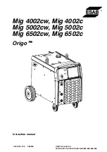 ESAB Origo Mig 4002c Instruction Manual preview