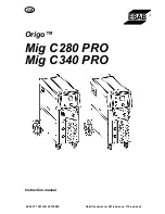 ESAB ORIGO Mig C280 PRO Instruction Manual preview