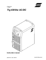 ESAB Origo Tig 4300iw AC/DC Instruction Manual предпросмотр