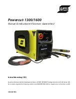 Preview for 5 page of ESAB Powercut-1600 Instruction Manual