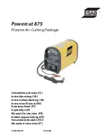 ESAB Powercut 875 Instruction Manual preview