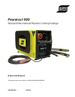 ESAB Powercut 900 Instruction Manual предпросмотр